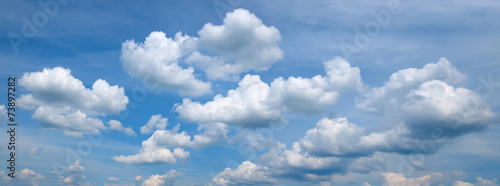 Panorama of the cloudy sky
