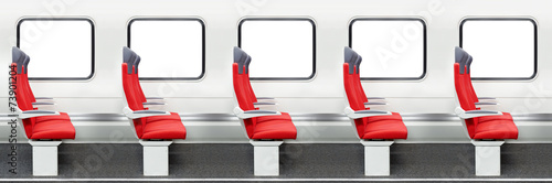 Passenger chairs in a modern train