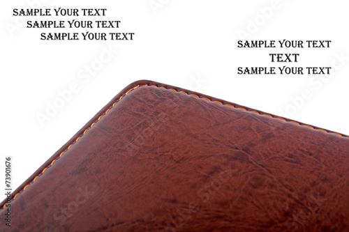 Brown leather cover for your text