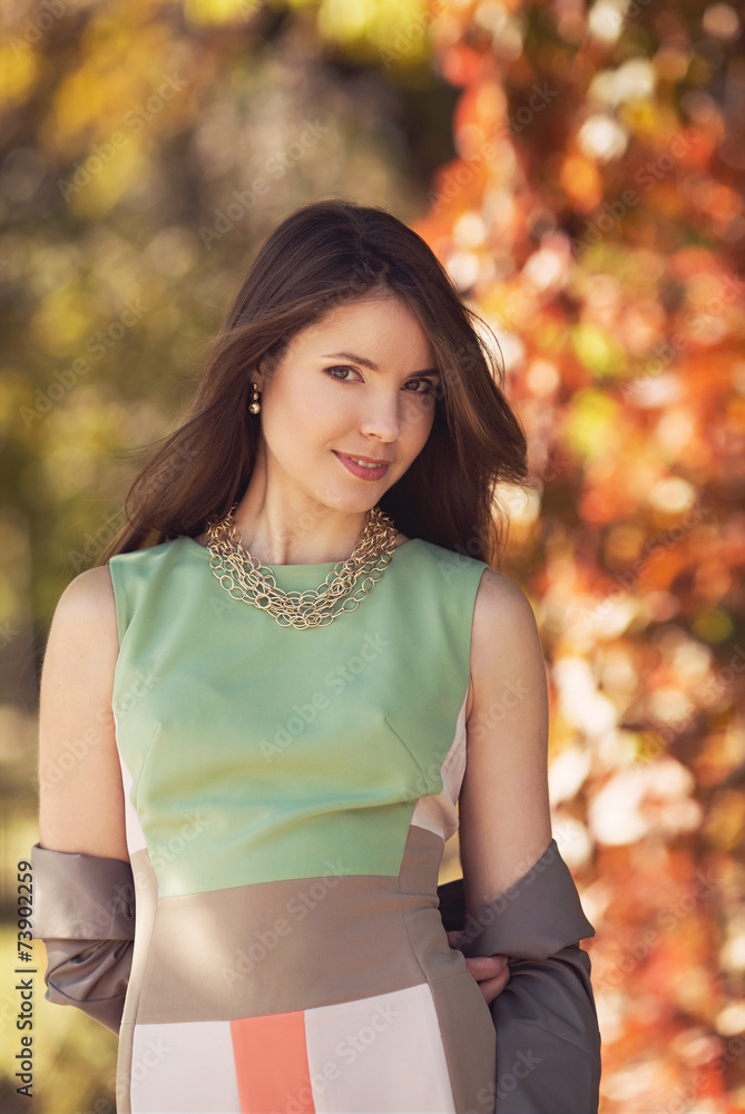 beautiful young woman with makeup in fashion clothes beautiful young woman with makeup in fashion clothes