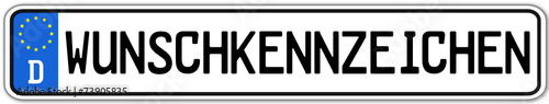Wunschkennzeichen Schild  #141128-svg11