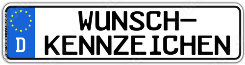 Wunschkennzeichen Schild #141128-svg12