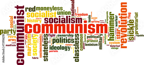 Communism word cloud concept. Vector illustration