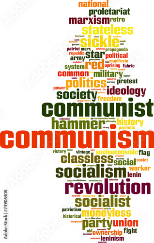 Communism word cloud concept. Vector illustration