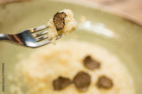 Italian risotto with black truffle
