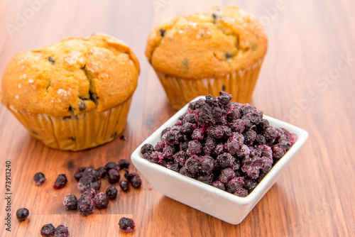 fresh blueberrry muffins photo