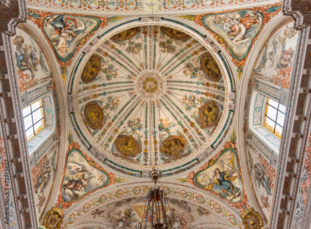 Seville - barique cupola of church Hospital de los Venerables