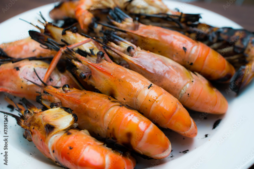 Grilling shrimp Grilling shrimp