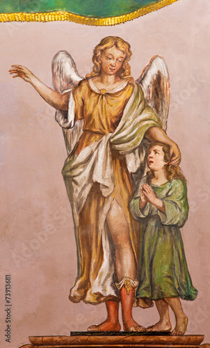 Seville - The baroque fresco of guardian angel