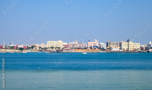 Coastal cityscape of Muharraq, Bahrain