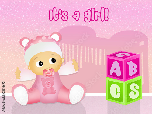 Wallpaper Mural It's a girl! Torontodigital.ca