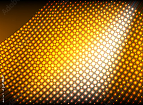 Glitter lighting golden abstract background
