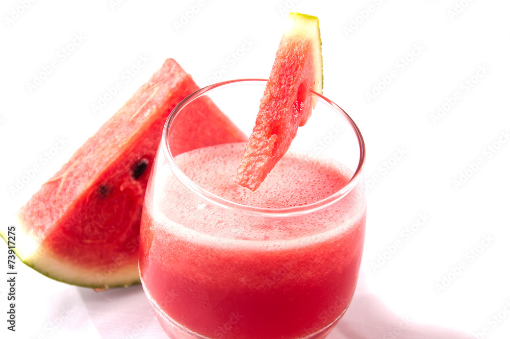 Fresh water melon juice on white Fresh water melon juice on white