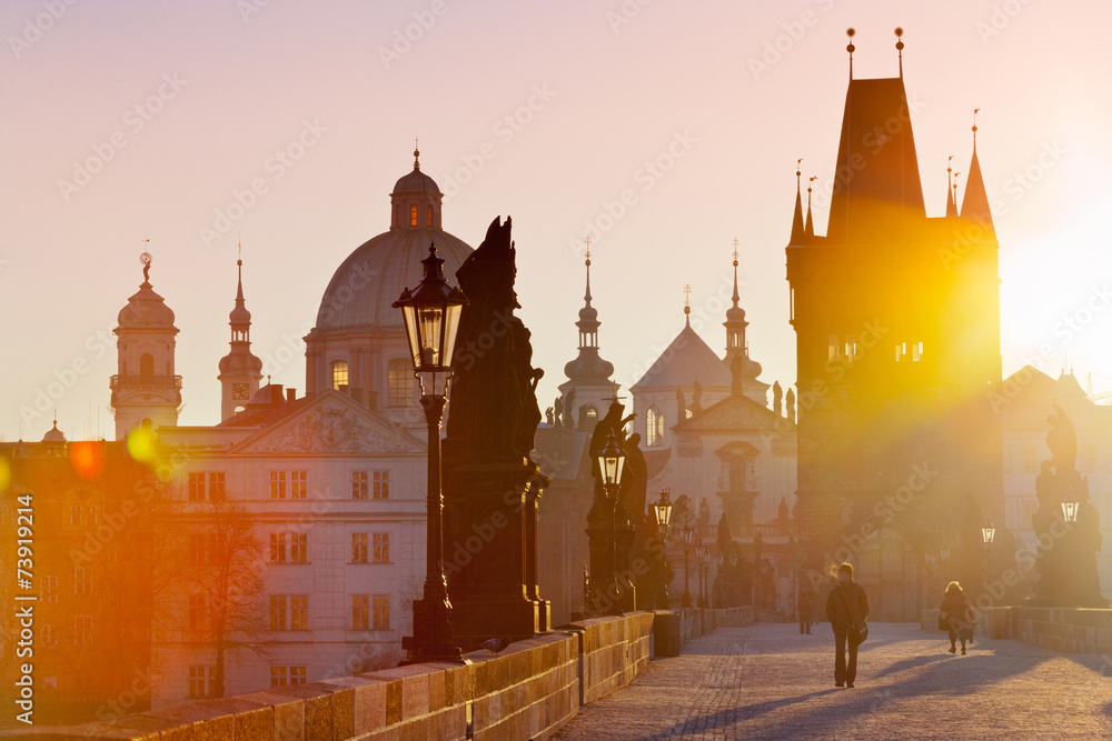 Obraz premium Most Karola, Stare Miasto, Praga (UNESCO), Republika Czeska