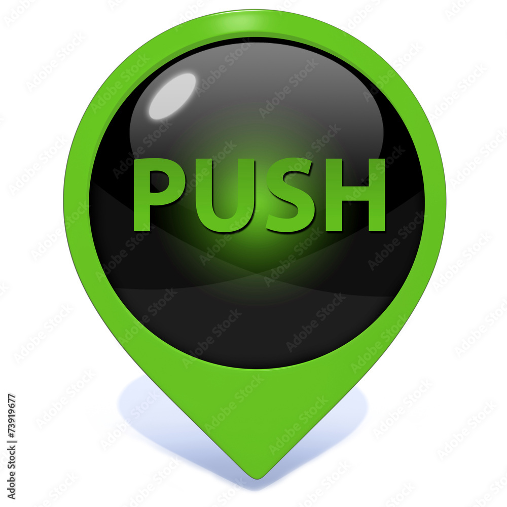 push pointer icon on white background push pointer icon on white background