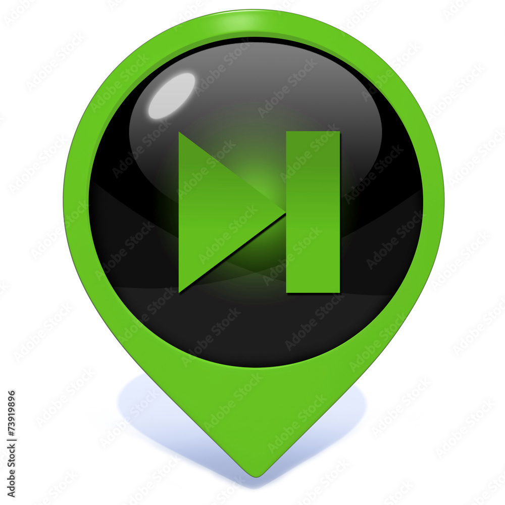 next pointer icon on white background