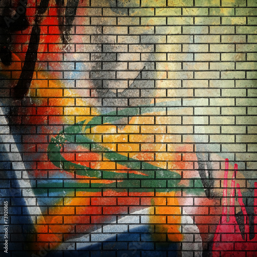 graffiti bricks wall