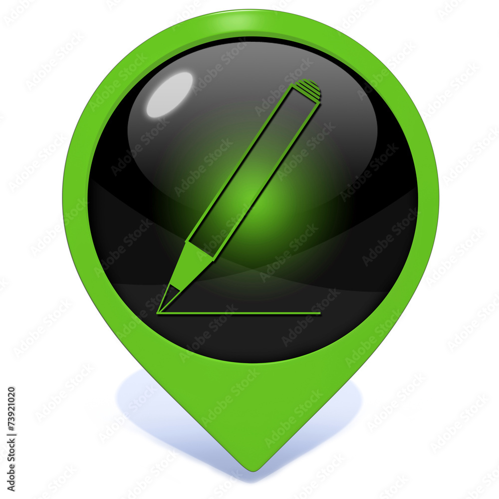 Pencil pointer icon on white background Pencil pointer icon on white background