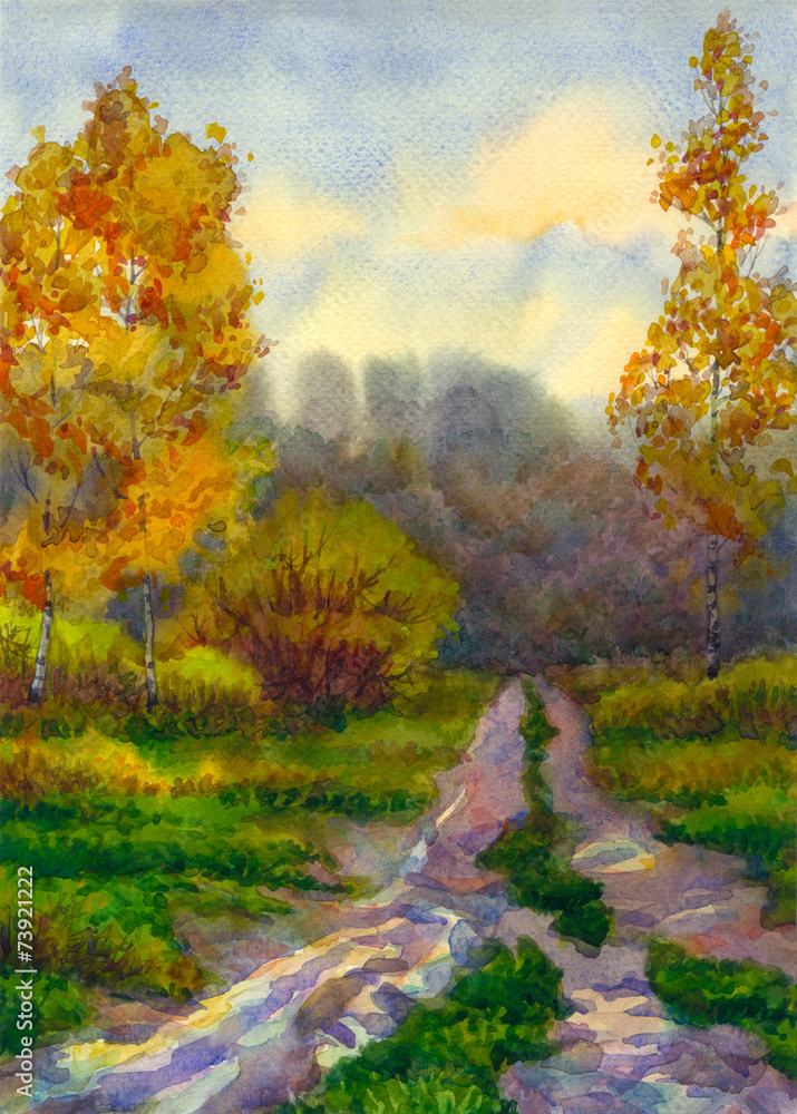 Obraz premium Autumn rain