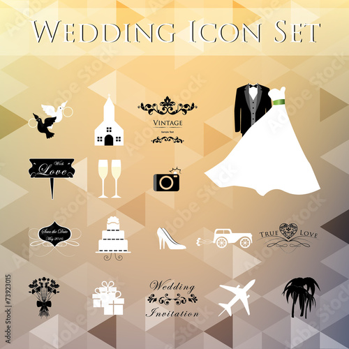 Wedding Planner Icons and Infographics