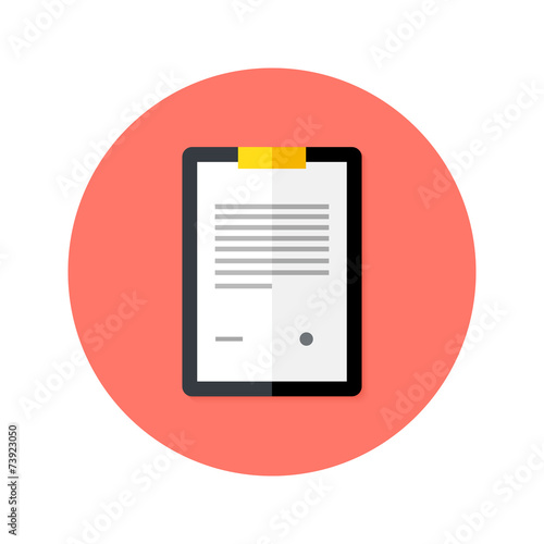 Business Clipboard Flat Circle Icon