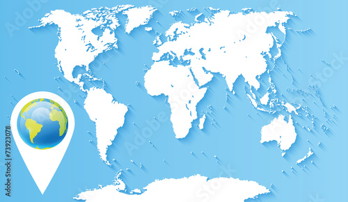silhouette isolated World map EPS10 vector file