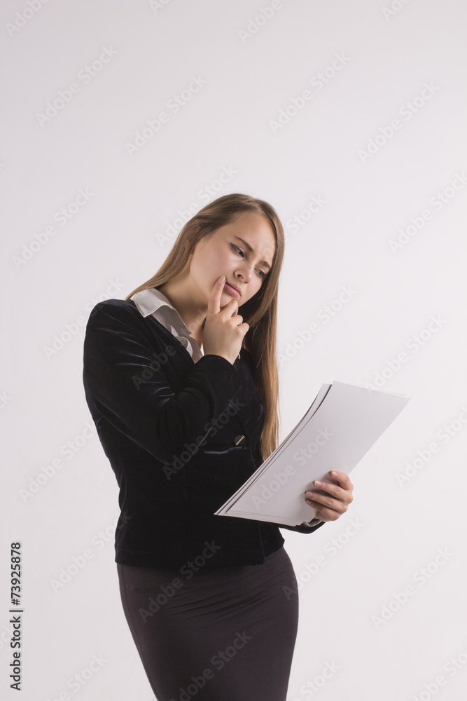 Focused business woman Focused business woman