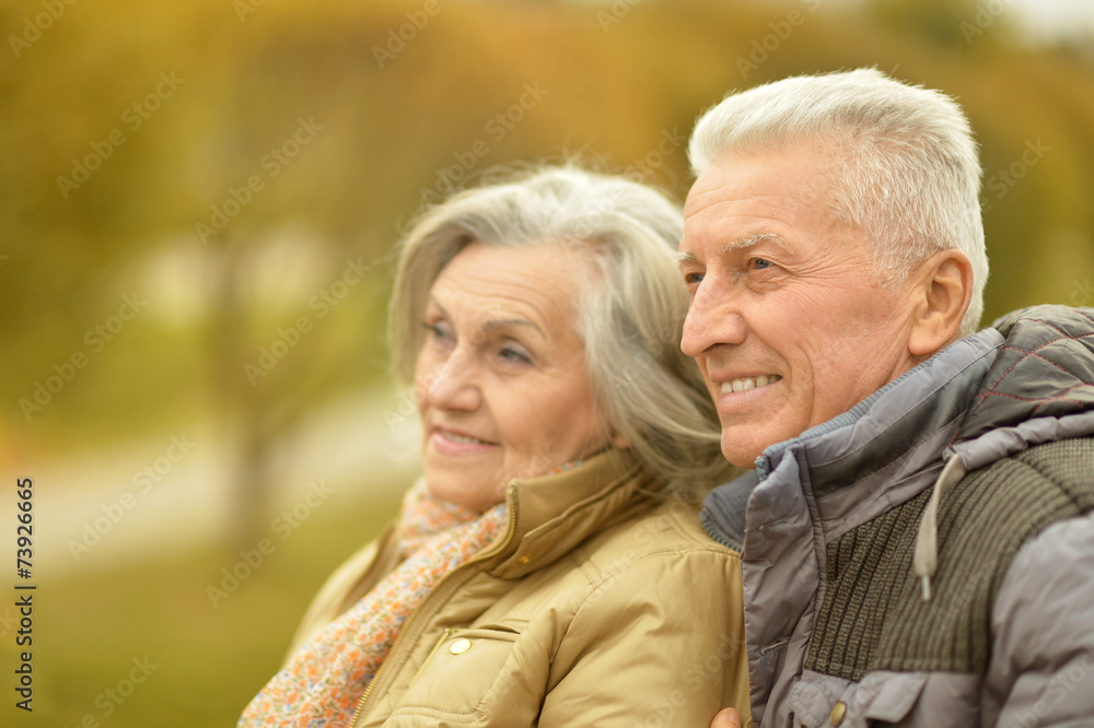 Couple in autumn park Couple in autumn park