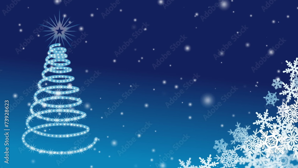 Christmas tree Illumination - Blue Christmas tree Illumination - Blue