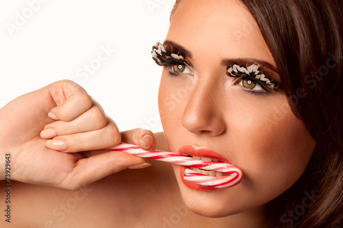 Woman with Lollypop photo