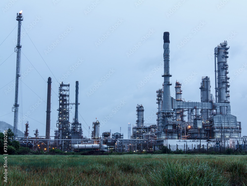 Oil Refinery in daytime