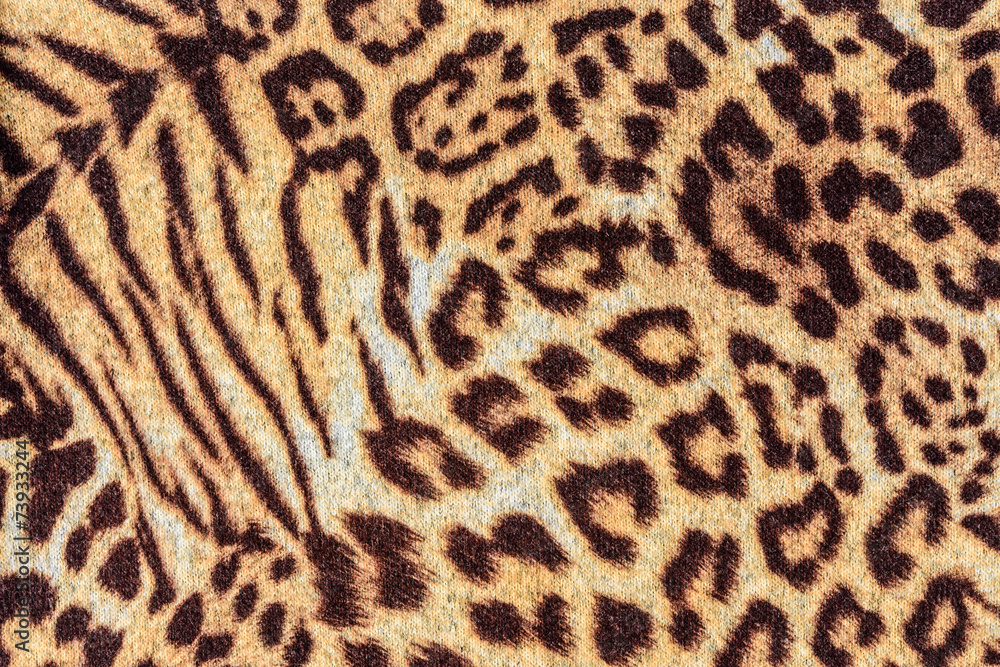 Fototapeta premium texture of print fabric stripes leopard