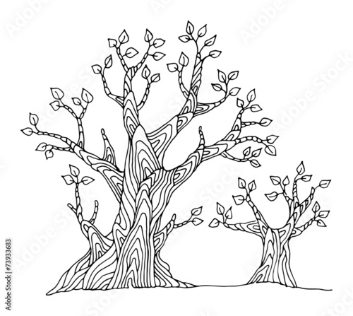 Hand drawing tree