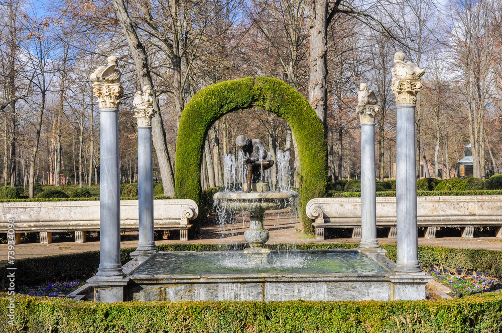 Fountain of the boy with the thorn, Aranjuez (Spain)