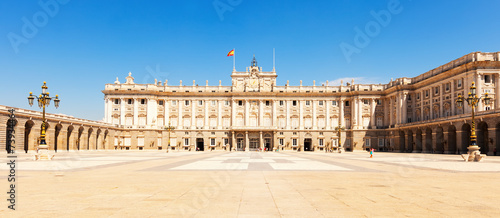 Palacio Real in sunny day. Madrid