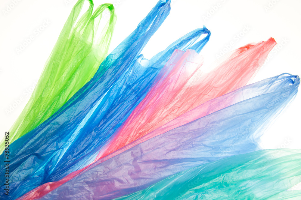 Plastic bags on white background Plastic bags on white background