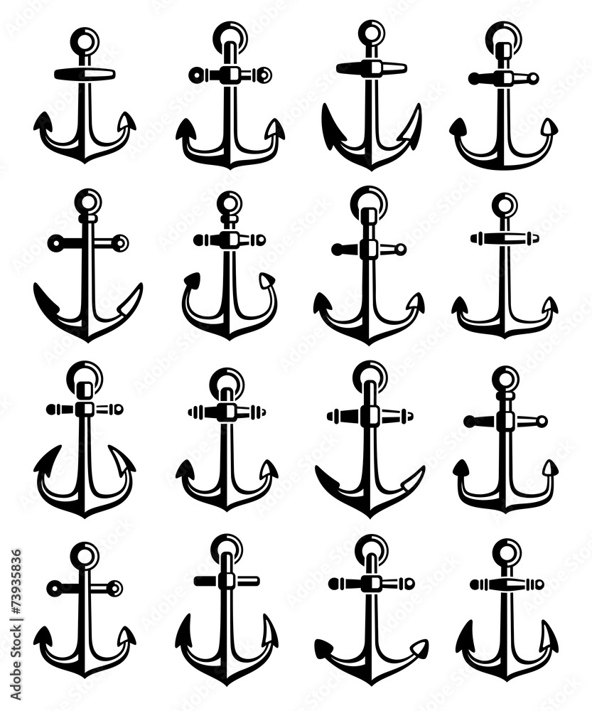 Anchor set. Vector