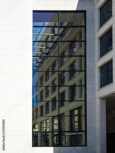 Detail of the facade of a business building in Frankfurt, German