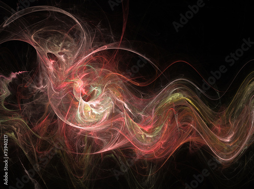 Light red and gold abstract fractal effect light background