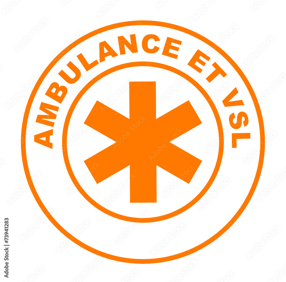 ambulance et vsl sur bouton web rond orange ambulance et vsl sur bouton web rond orange