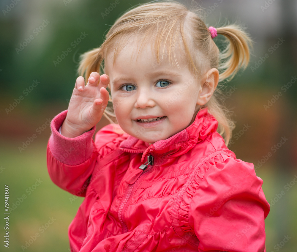 little cute girl on the walk little cute girl on the walk