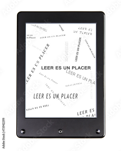 E-book reader for book with phrase LEER ES UN PLACER