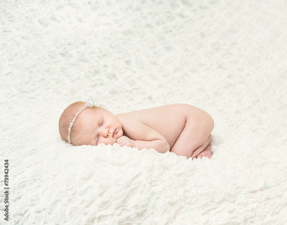 sleeping newborn baby