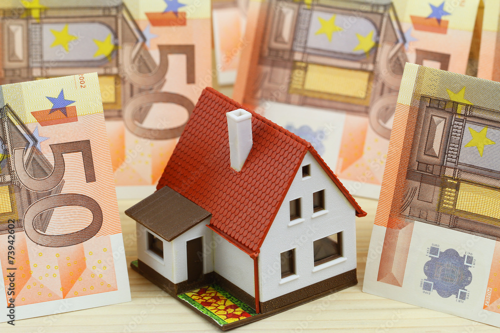 House on banknotes