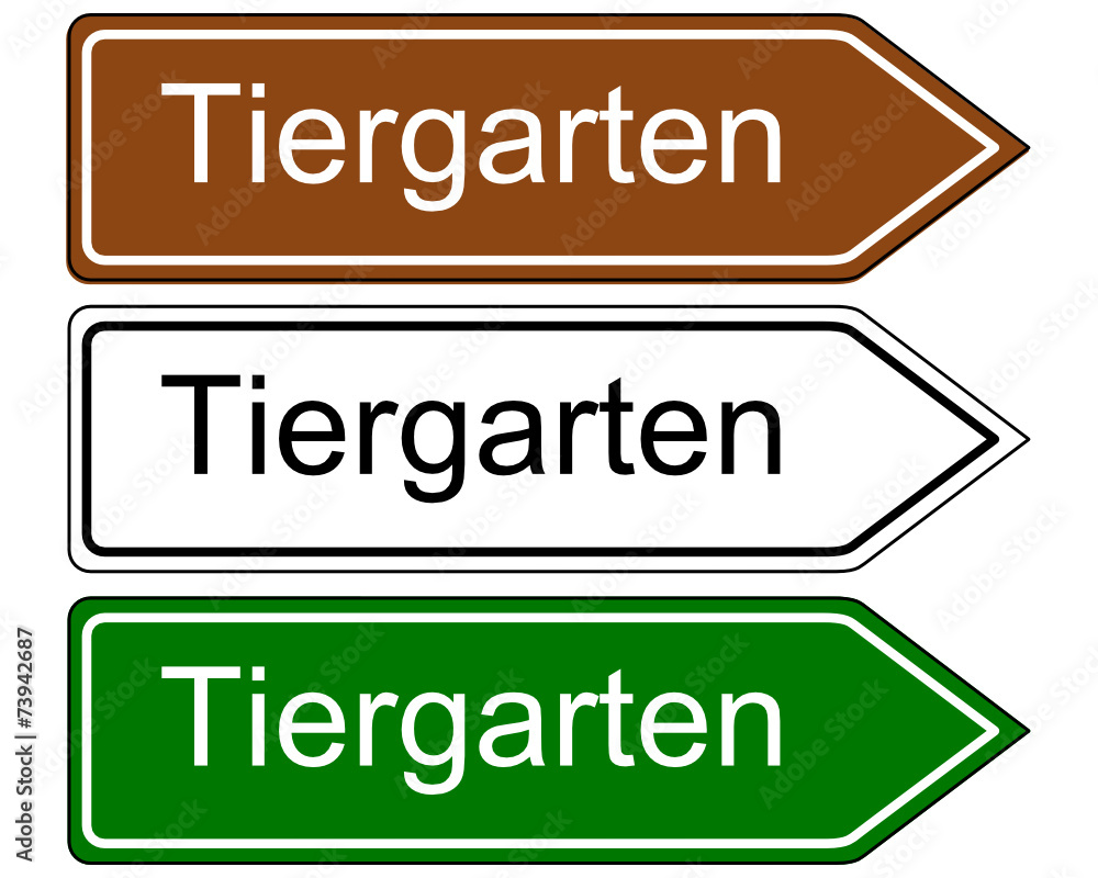 Wegweiser Tiergarten