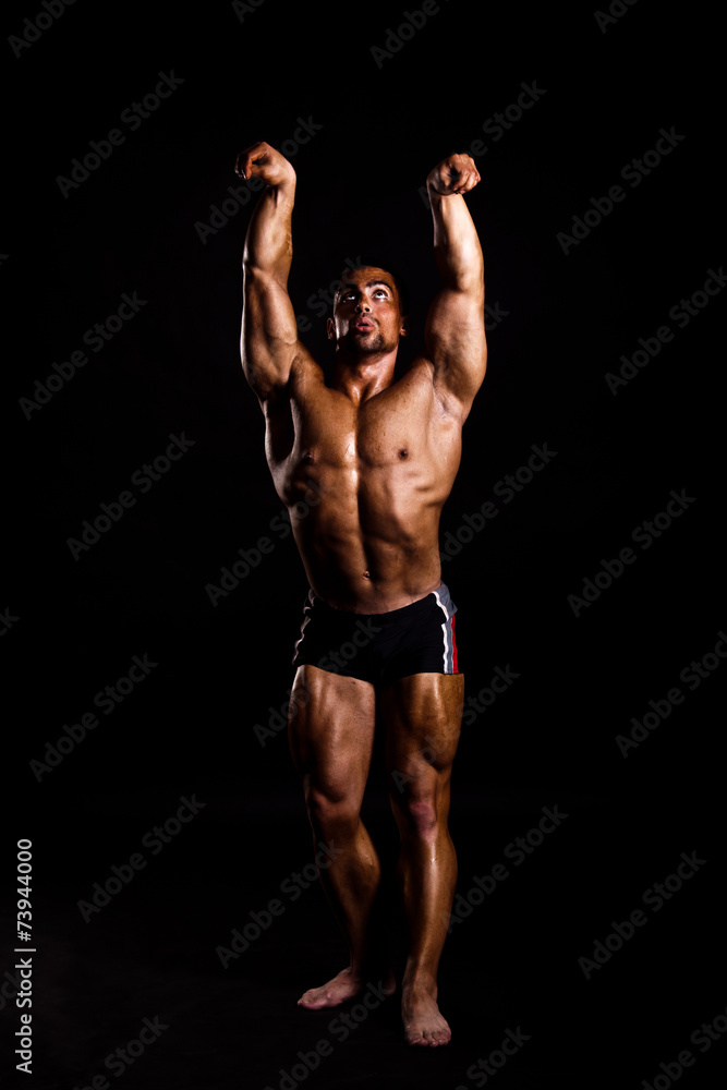 young bodybuilder posing