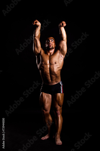 young bodybuilder posing