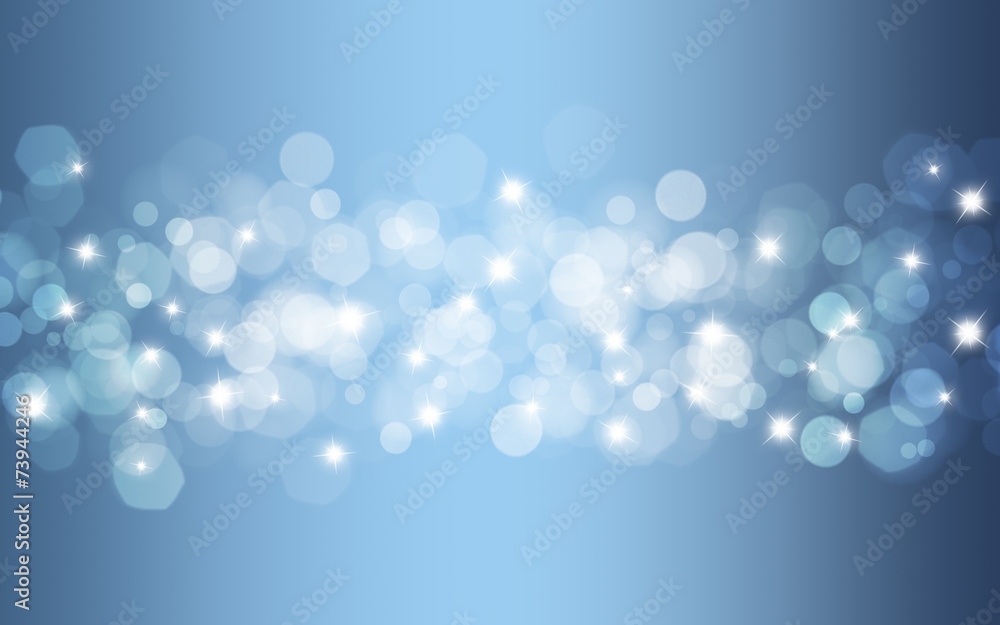 Poster, Print Hintergrund abstrakt blau Sterne Licht Wallpaper, 40x26.7 cm