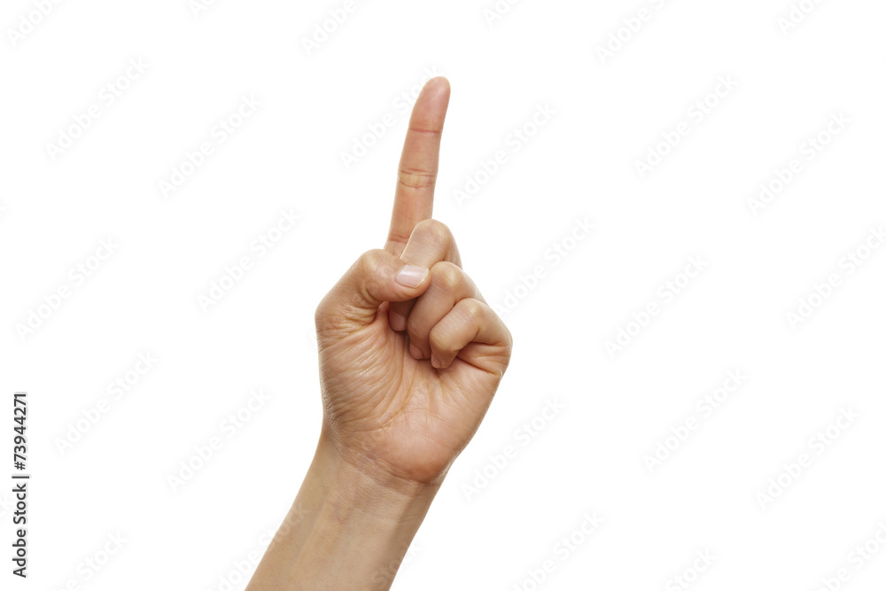 Handzeichen Eins Handzeichen Eins