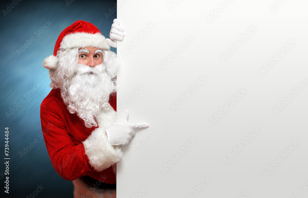 Leere Wand und Weihnachtsmann Leere Wand und Weihnachtsmann